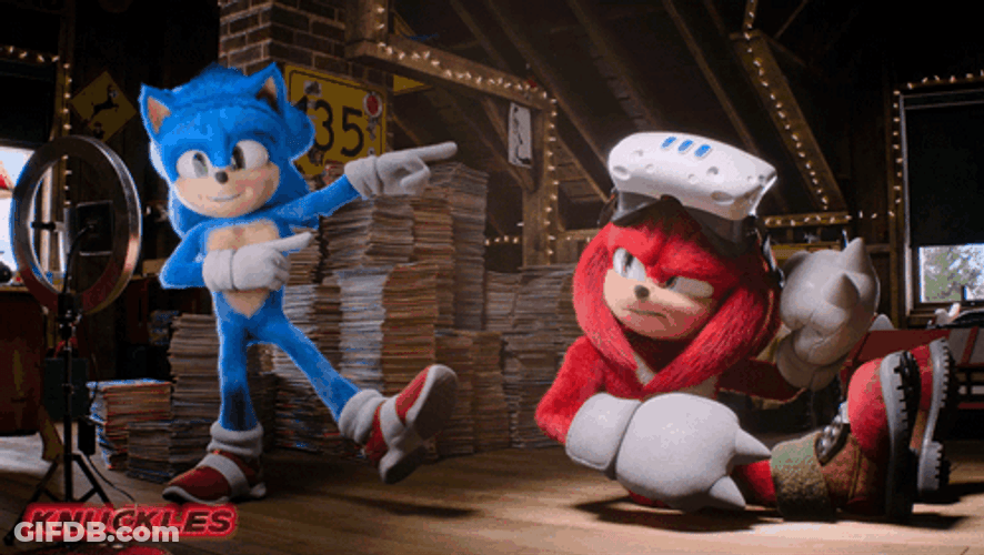 Sonic Flash Knuckles Dancing GIF