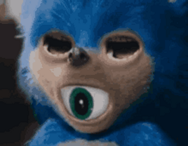 Sonic Hedgehog Cursed Eyes Mouth GIF