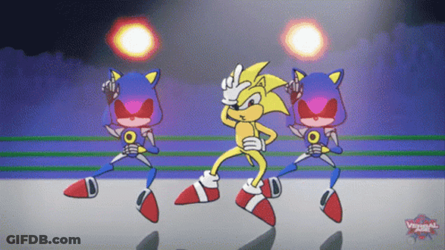Sonic L Dance With Robots GIF