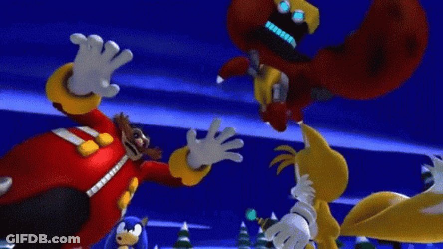 Sonic Lost World Dr Eggman Floating GIF