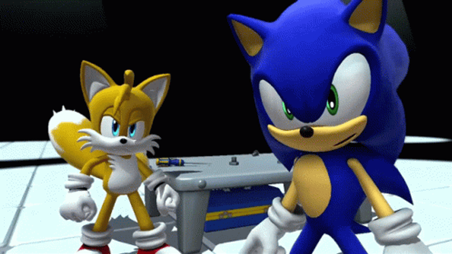 Sonic Lost World Tails Pointing GIF