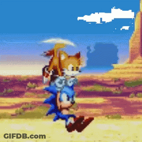 Sonic Mania Sonic And Tails Flying GIF