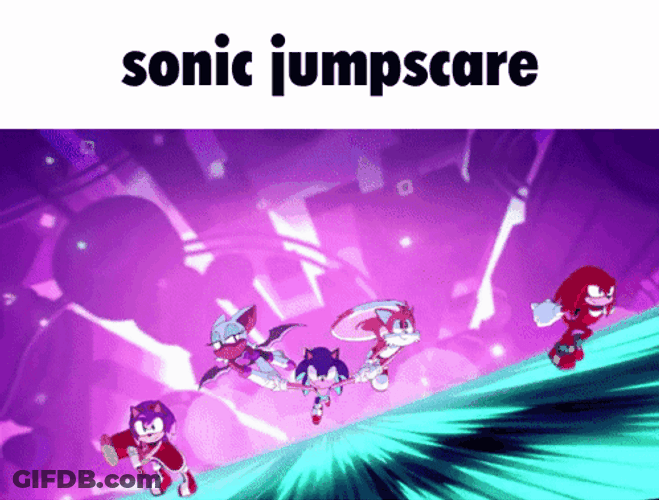Sonic Meme Jump Scare GIF