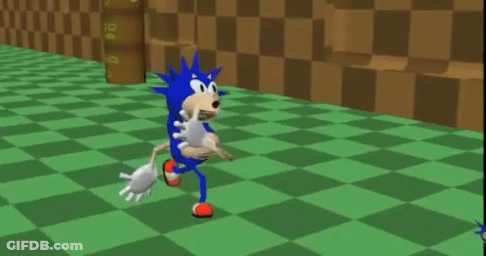 Sonic Meme Running So Fast GIF