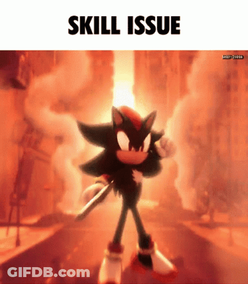 Sonic Meme Skill Issue GIF