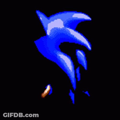 Sonic Meme Slowly Turning Towards Screen GIF