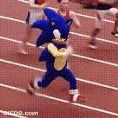 Sonic Olympics Running GIF