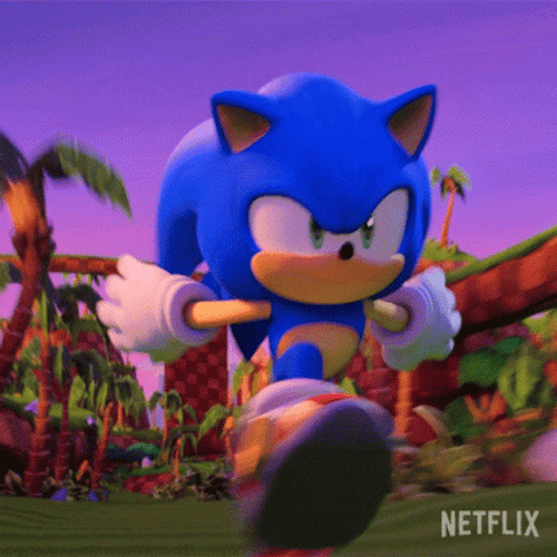 Sonic Prime The Hedgehog Run Fast GIF