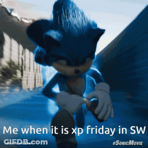 Sonic Running Fast When It's Friday Meme GIF