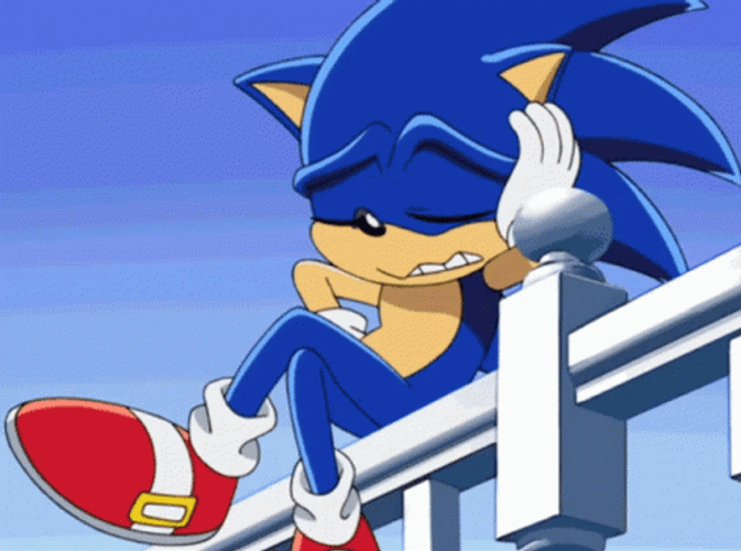 Sonic Shaking Head GIF