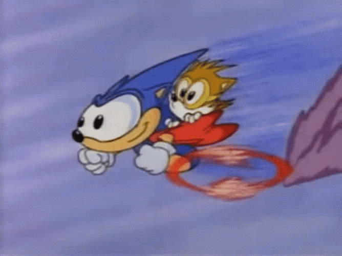 Sonic Tails Running GIF
