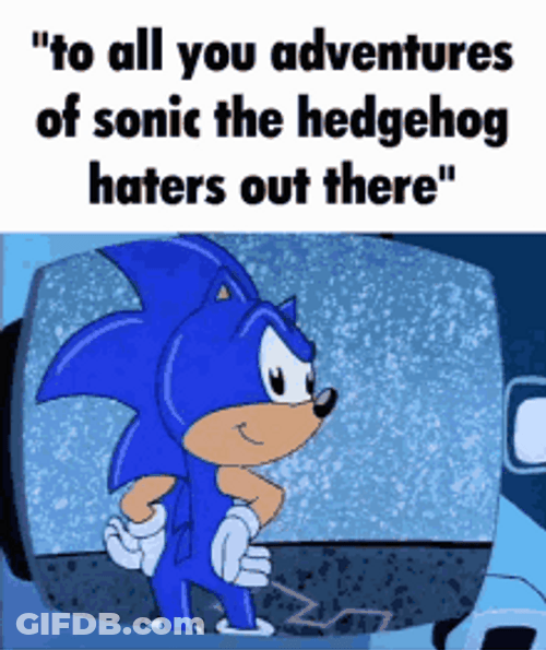 Sonic The Hedgehog Adventures Haters Butt Shake GIF