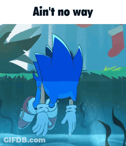 Sonic The Hedgehog Ain't No Way GIF