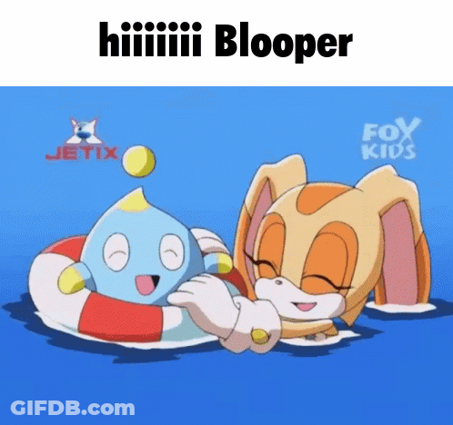 Sonic The Hedgehog And Cream Playing In Water GIF