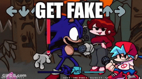 Sonic The Hedgehog And Girl Saying Get Fake GIF