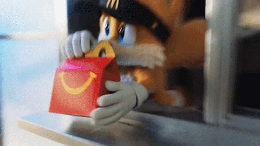 Sonic The Hedgehog And Miles Tails Prower At Mcdonalds Drive Thru GIF