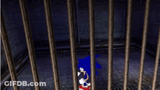 Sonic The Hedgehog Behind Bars GIF