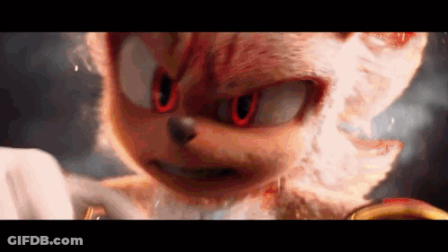 Sonic The Hedgehog Close Up Red Eyes White Fur GIF