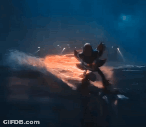 Sonic The Hedgehog Close-Up With Glowing Eyes GIF