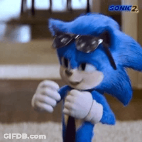 Sonic The Hedgehog Cool Sunglasses Let's Do This GIF