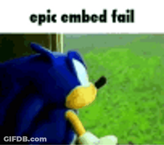 Sonic The Hedgehog Epic Embed Fail Fly GIF