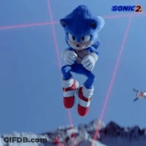 Sonic The Hedgehog Flying Split Woo Hoo GIF