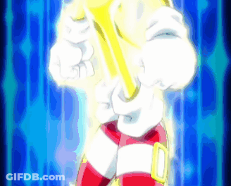 Sonic The Hedgehog Holding Golden Sword GIF