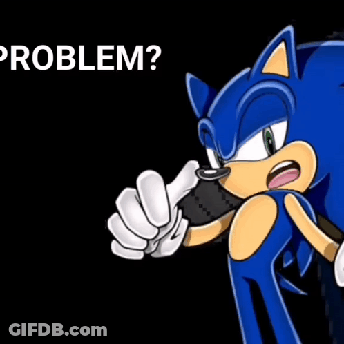 Sonic The Hedgehog Holding Microphone Problem Ot My Roblem GIF