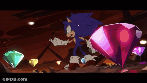 Sonic The Hedgehog Holding Sword GIF
