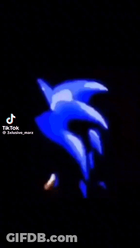 Sonic The Hedgehog Is Dancing In The Dark In A Tiktok Video . GIF