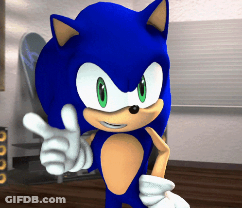 Sonic The Hedgehog Is Giving A Thumbs Up GIF