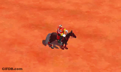 Sonic The Hedgehog Is Riding A Horse In A Video Game GIF