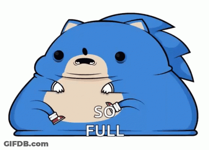 Sonic The Hedgehog Is So Full GIF