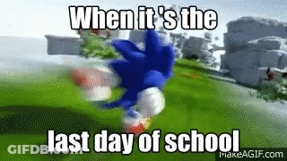 Sonic The Hedgehog Jumping Last Day Of School GIF