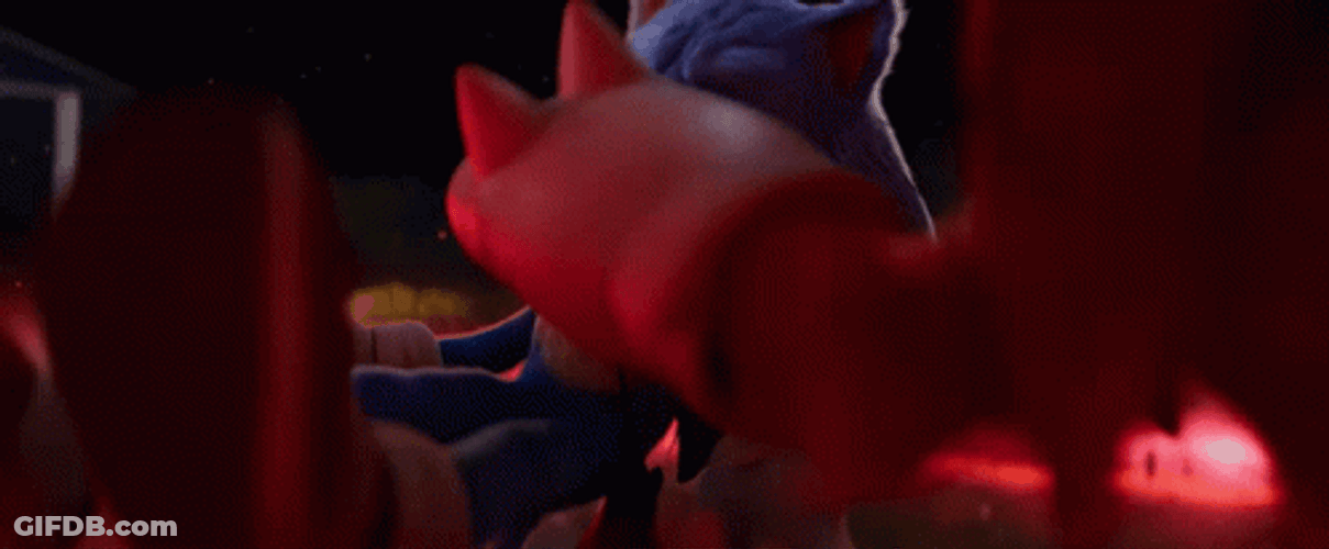 Sonic The Hedgehog Knuckles Fight Straggle GIF