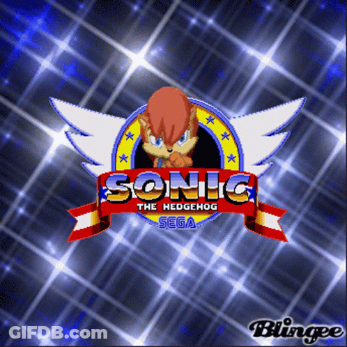 Sonic The Hedgehog Logo With Squirrel GIF