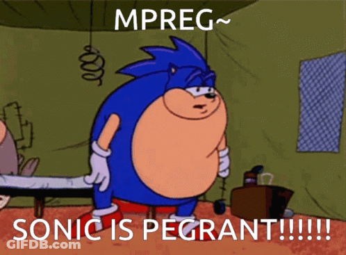 Sonic The Hedgehog Mpreg Sonic Is Pegrant GIF