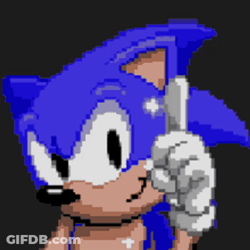 Sonic The Hedgehog Pixel Cute Finger GIF