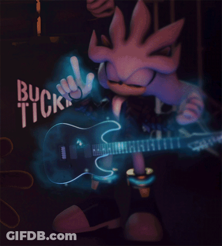 Sonic The Hedgehog Playing Guitar Buck Tick GIF