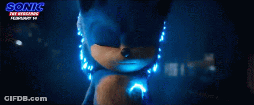 Sonic The Hedgehog Poster Close Up GIF