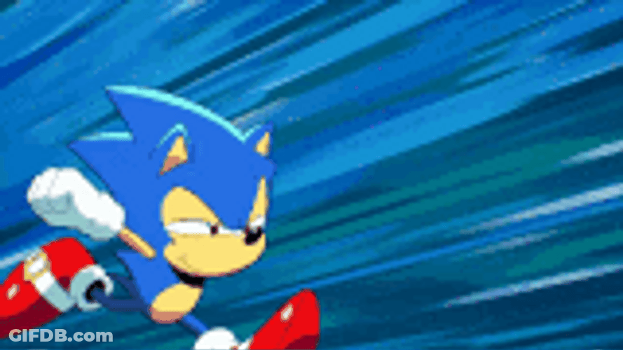 Sonic The Hedgehog Run Fast Speed GIF