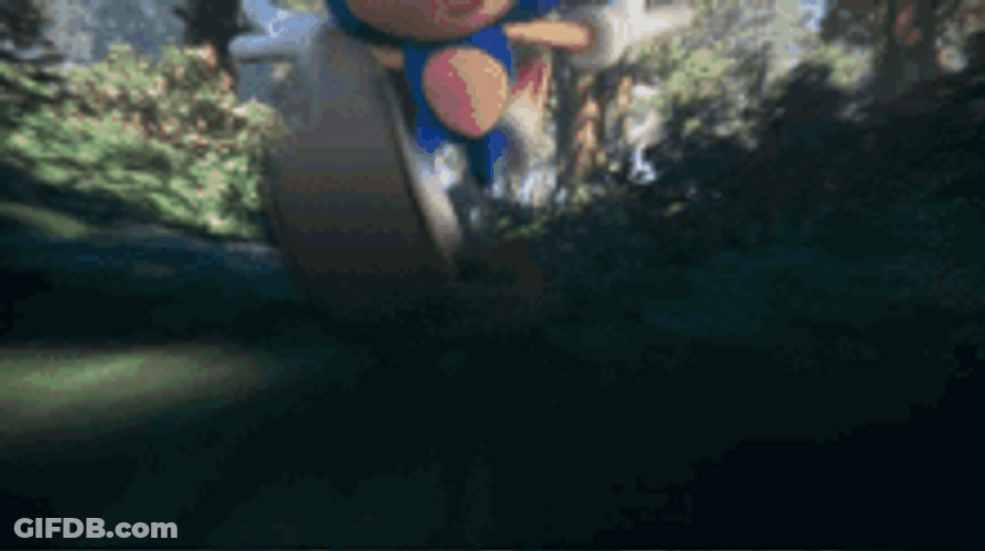 Sonic The Hedgehog Running Fast Blue Aura GIF