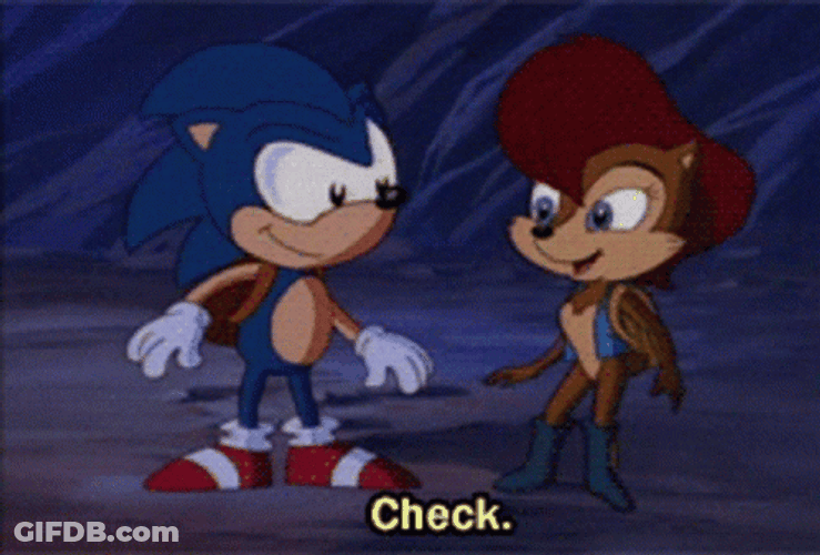 Sonic The Hedgehog Running With Princess Sally GIF