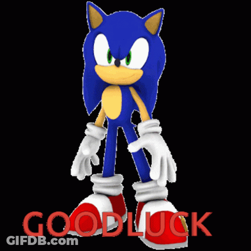 Sonic The Hedgehog Saying Good Luck GIF