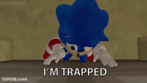 Sonic The Hedgehog Saying I'm Trapped GIF