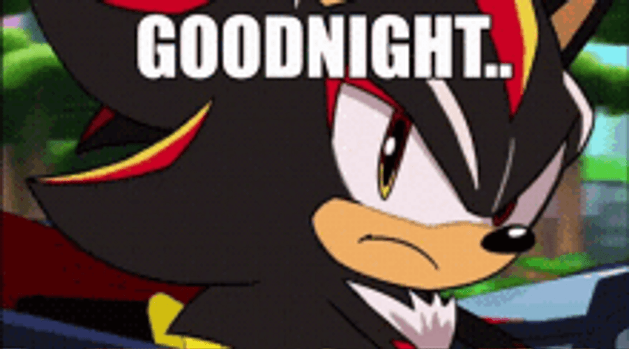 Sonic The Hedgehog Shadow Good Night GIF