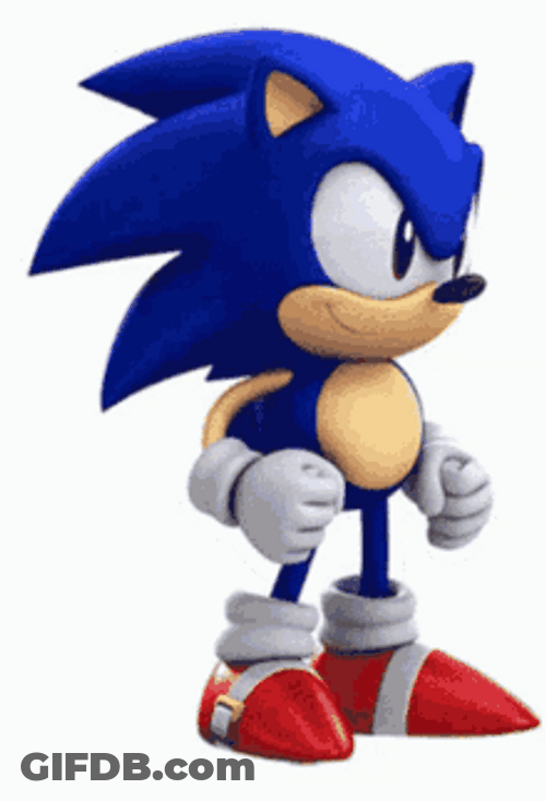 Sonic The Hedgehog Standing Figure Stare GIF