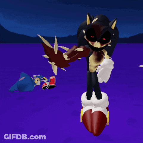 Sonic The Hedgehog Standing In Purple Field GIF