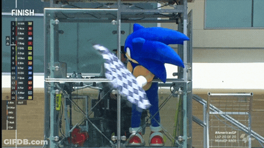 Sonic The Hedgehog Start Your Engines Waving Flag GIF