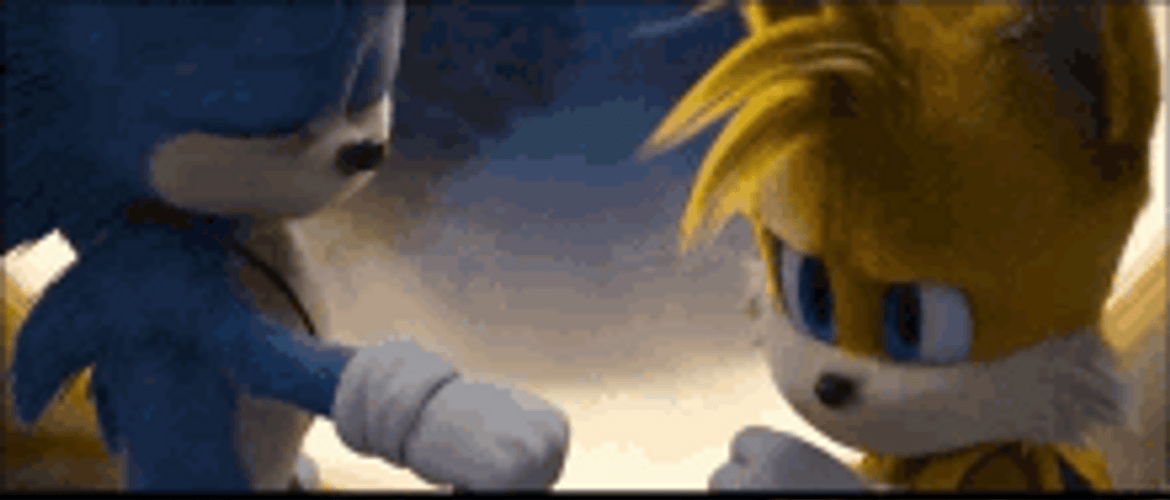 Sonic The Hedgehog Tails Friendship Fist Bump GIF